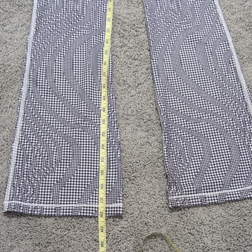 Athleta Girl High Rise Chit Chat Flare Workout Pants Houndstooth Checkered Sz 14